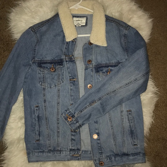 forever 21 fur denim jacket